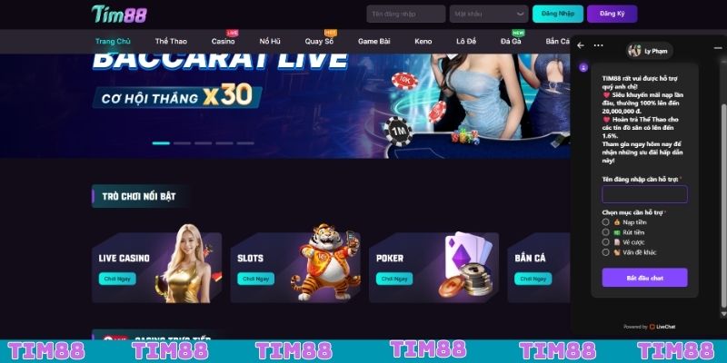 Liệt kê các kênh liên hệ TIM88