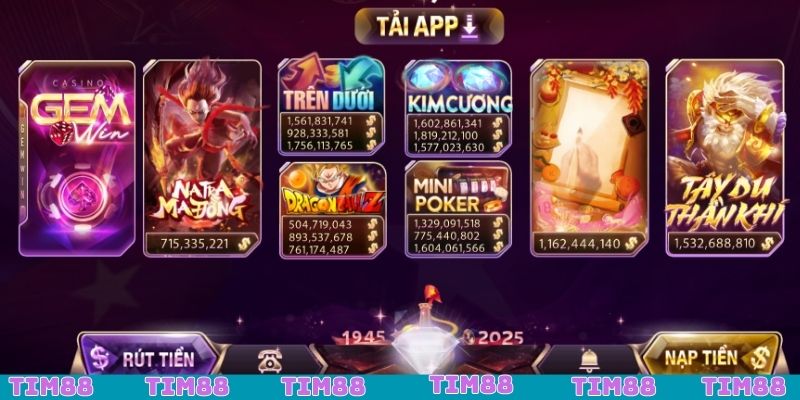Giao diện của Gemwin được sắp xếp logic